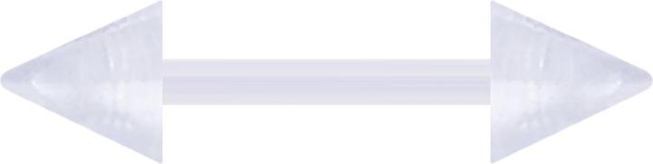 Actual product image Star Piercing Barbell transparent with two cones (without brass, Bioflex)