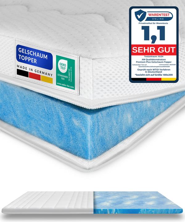 Produktbild AM Qualitätsmatratzen Premium Plus Gelschaum (100 x 210 cm)