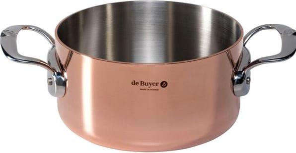 Produktbild de Buyer Prima Matera Gemüsetopf mit Deckel Induktion (16 cm, Kochtopf, Edelstahl, Kupfer)