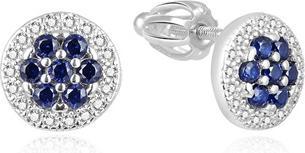 Beneto Silver earrings withue zircons AGUP1598S (L)