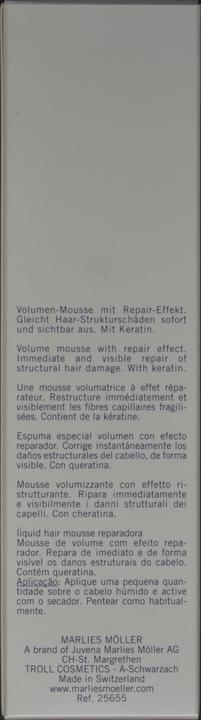Actual product image Marlies Möller Liquid Hair, Repair Mousse (150 ml, Foaming agent)
