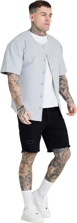 Actual product image Siksilk Mens Applique Logo Baseball Jersey (M)