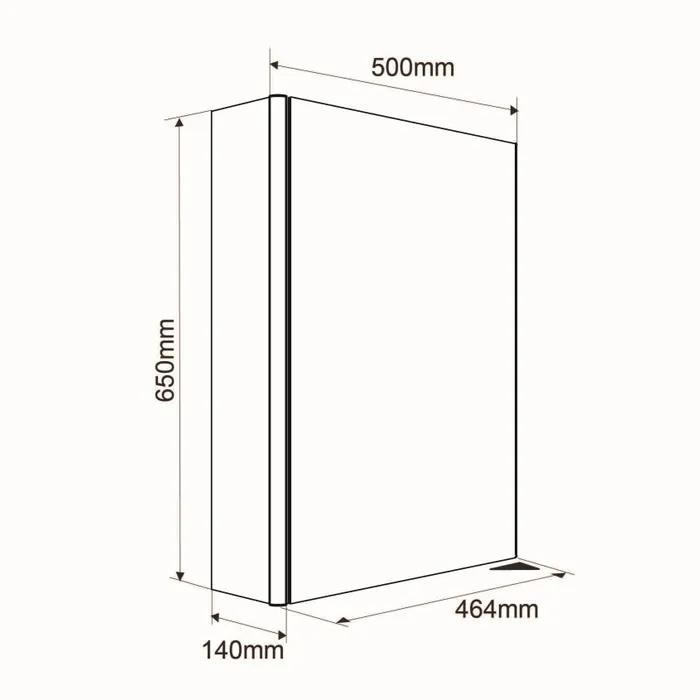 Produktbild Allibert Stella Toilettenschrank mit Beleuchtung 50 cm Ute Glossy White Belgian Sockel