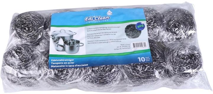 Image du produit Edi Clean Éponge en acier inoxydable (10 pcs)