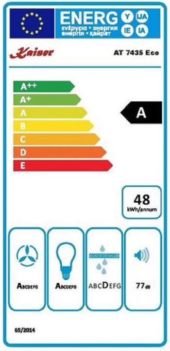 Energie-Label Kaiser AT 7435 Eco (Wandhaube)