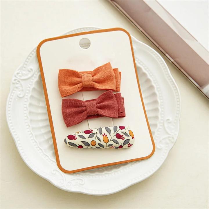 Activity Board Adorable Floral Bow Hair Clips - Perfekte Kopfbedeckung Zubehör (3 Stk.)