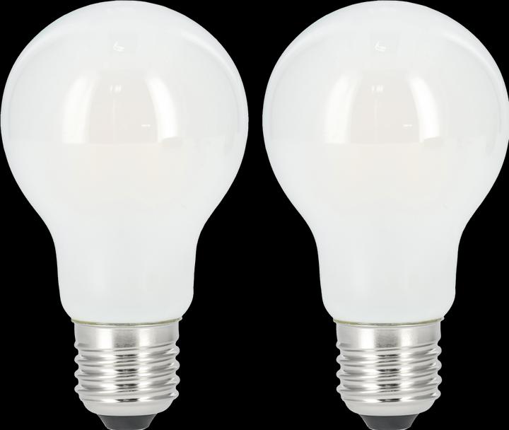 Image du produit Xavax Filament LED, E27, 806lm remplace 60W, ampoule à incandescence, mat, blanc chaud, 2 pièces (E27, 6.50 W, 806 lm, 2 x, E)
