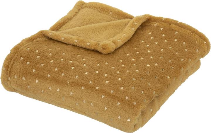 Atmosphera Plaid Flan brlngt ocker 75x100, ocker (75 x 100 cm)