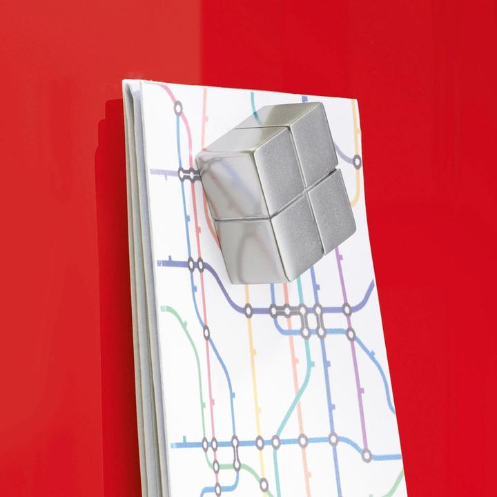 Actual product image Sigel Glass whiteboard 120x90cm red magnetic Artverum