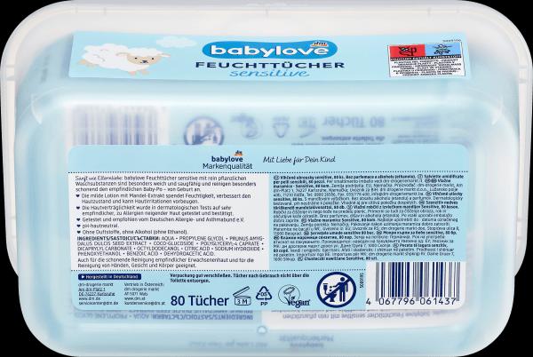 Produktbild dm babylove Sensitive (80 Stück)