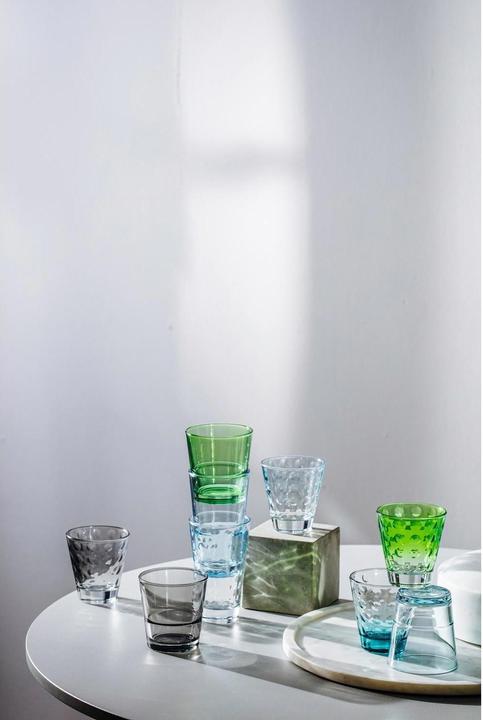 Actual product image Leonardo Drinking glass Optic Pastel 215 ml, 6 pieces, Multicoloured (0.22 l, 6 x)