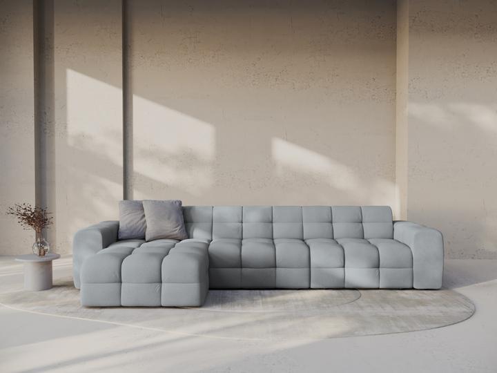 Actual product image Micadoni Velvet Left Corner Sofa, "Kendal", 5 Seats, 357x173x79Made in Europe (Corner sofa)