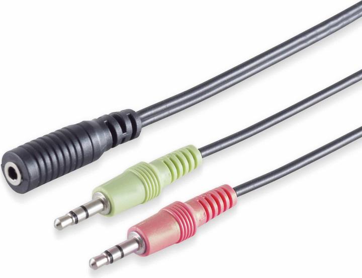Actual product image Shiverpeaks S/CONN maximum connectivity Headset Y-adapter, TRRS jack, 3.5mm, CTIA