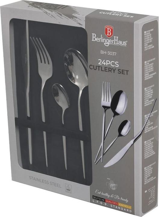 Actual product image BerlingerHaus Haus 24 teiliges Besteck-Set schmal Anthracite Collection (24 Piece, Cutlery set)
