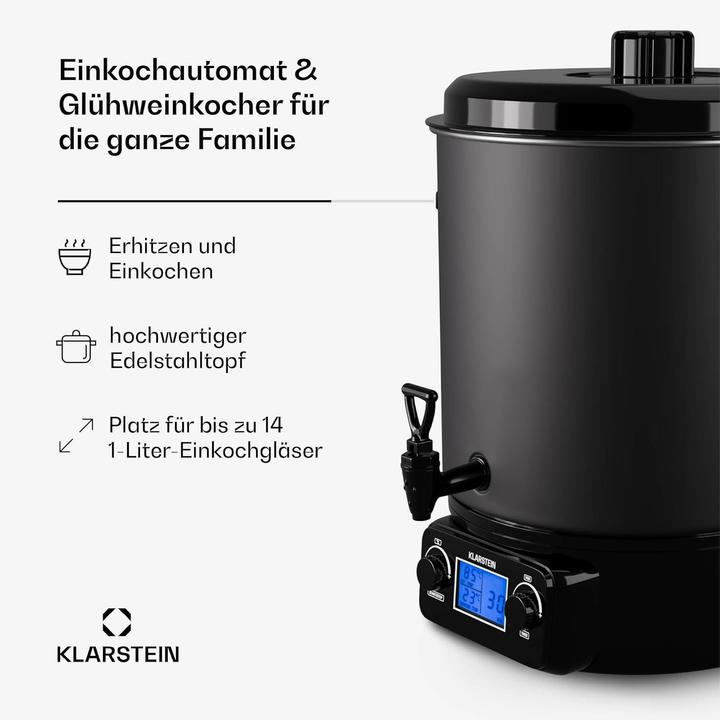 Immagine prodotto Klarstein Digitaler Einkochautomat mit Zapfhahn (27 l)