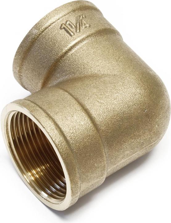 Produktbild Wiltec Messing Winkel 90° 2x 39,59mm (1 1/4") IG Rohrverbinder Gartenbau Garten