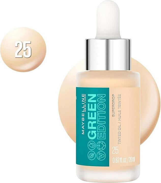 Actual product image Maybelline New York Green Edition Superdrop Tinted Dry Oil 25, 20 ml (Nº 25)