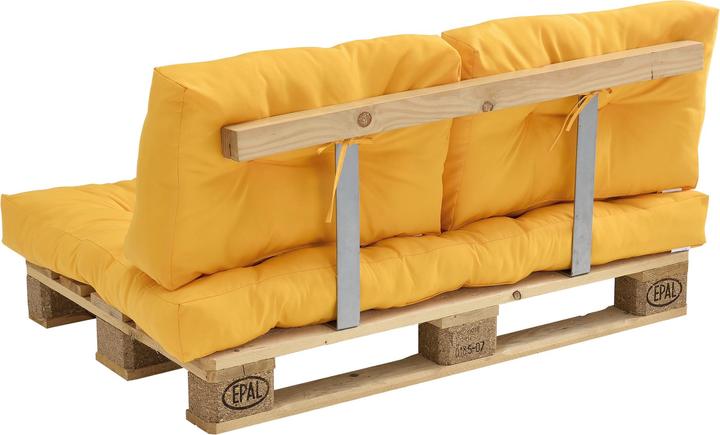 Image du produit En.Casa Coussin d'assise pour meubles en palettes Comfy 80x120x12 cm jaune moutarde (120 x 80 x 12 cm)