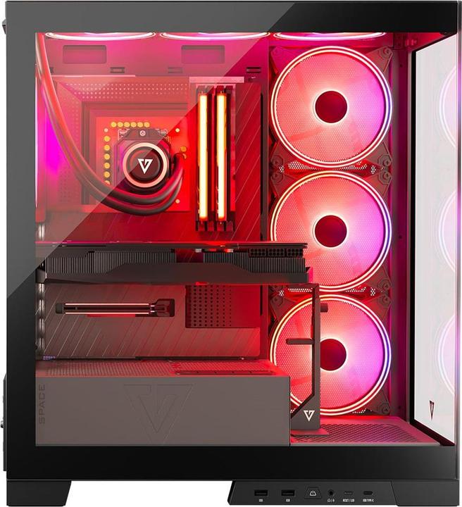 Actual product image Modecom Computer housing Volcano SPACE APEX ARGB MIDI USB 3.0 X 2 CYPE-C (mATX, Mini-ITX)