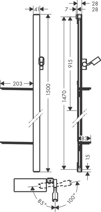 Immagine prodotto hansgrohe Asta doccia Unica"E 1500mm bianco/cromo