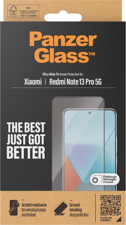 Produktbild PanzerGlass Ultra-Wide Fit (1 Stück, Xiaomi Redmi Note 13 Pro 5G)