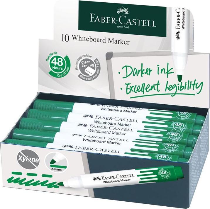 Produktbild Faber-Castell Faber Castell 10er-Pack Tafelschreiber (Grün, 2 mm, 1 x)
