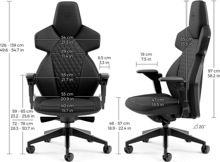 Produktbild noblechairs DAWN Gaming Stuhl - schwarz