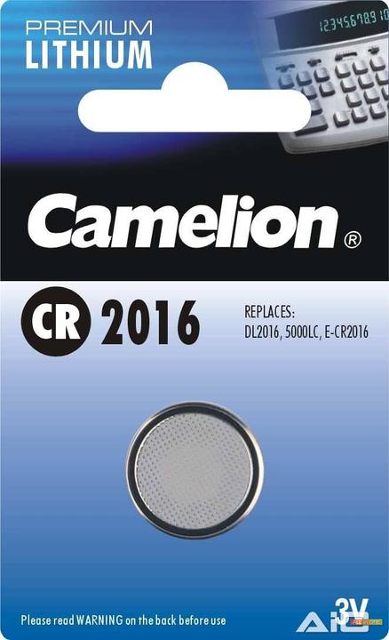 Produktbild Camelion CR2016-BP1 - Einwegbatterie - CR2016 - Lithium - 3 V - 1 Stück(e) - 55 x 3 x 190 (1 Stk., CR2016, 75 mAh)