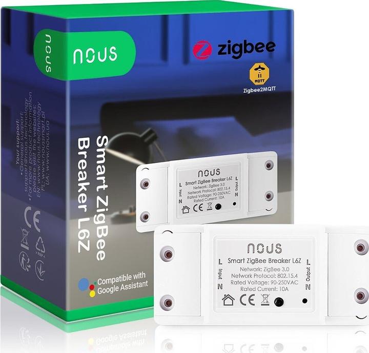 Nous L6 switching actuator ZigBee 1 channel / 10A / for false ceiling (Switch actuator)
