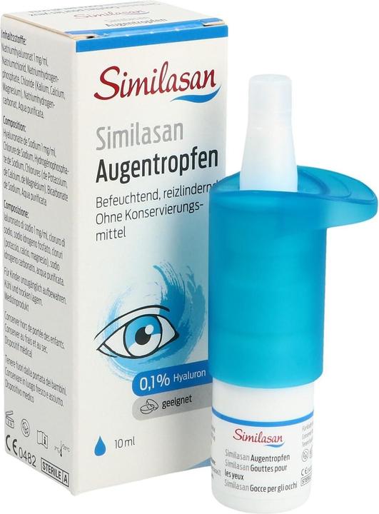 Image du produit Similasan Gouttes pour les yeux 0,1% hyaluronique (10 ml, 10 ml de gouttes pour les yeux contenant 0,1% de hyaluron)