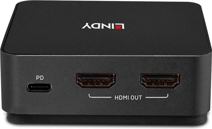 Actual product image Lindy 2 Port Type C,Dual HDMI 4K60 KVM Switch