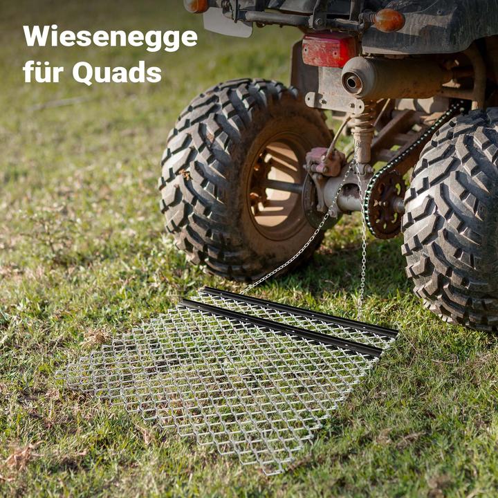 Actual product image Wiltec Meadow harrow 155x123.5cm Drag harrow Meadow drag Lawn tractor Field harrow (Lawn tractor, Tractor accessories)