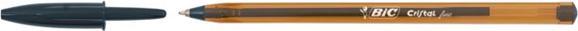 Productafbeelding Bic Pen Cristal Fijn Zwart 0,3 mm (50 stuks) (Zwart, 50 x)