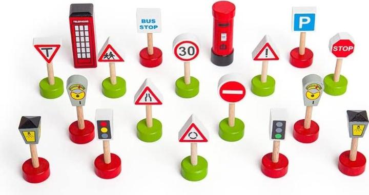 Produktbild Bigjigs Hölzerne Verkehrszeichen