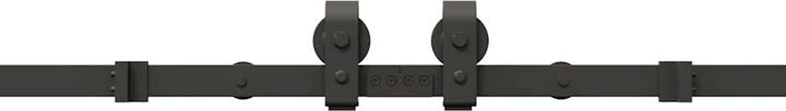 Image du produit VidaXL Kit de ferrures de portes coulissantes 183 cm Acier noir Kit de ferrures de portes coulissantes
