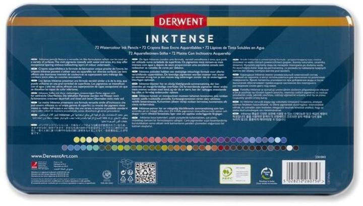 Produktbild Derwent Inktense Permanent Aquarellstifte (Mehrfarbig, 72 x)