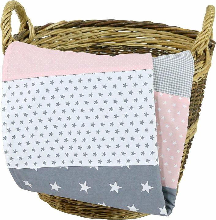 Ullenboom Kuscheldecke Sterne rosa grau 70 cm x 100 (70 x 100 cm)