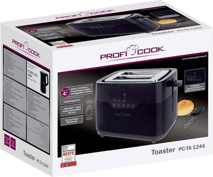 Produktbild Proficook PC-TA 1244 Sensor Touch edelstahl-schwarz