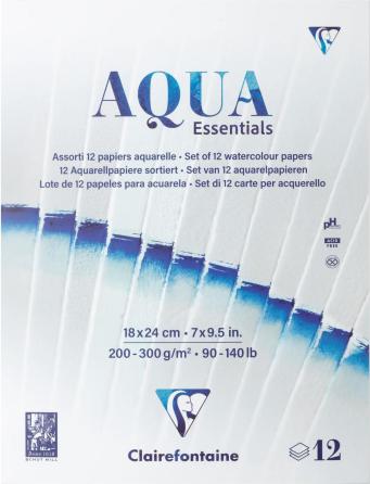Actual product image Clairefontaine Assorted pad 12 wate rcolour papers 18x24 (300 g/m², 12 x)