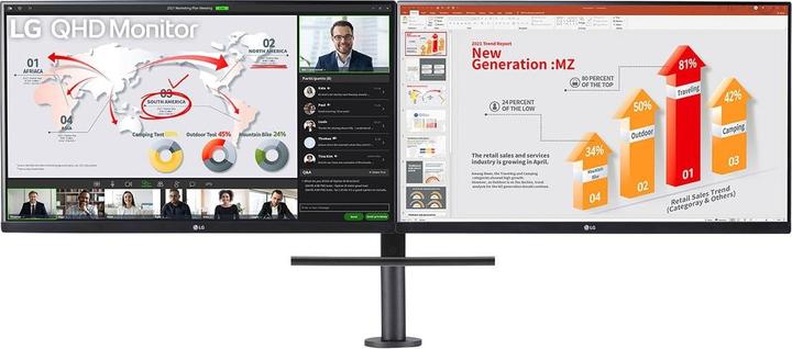 LG 27QP88D-B Ergo Monitor USB-C HDMI DP IPS (2560 x 1440 pixels, 27")