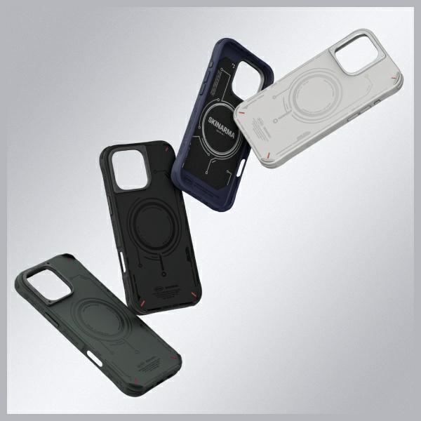 Actual product image Skinarma case Mecha iPhone 16 Pro 6.3" Magnetic Charging black (Apple iPhone 16 Pro)