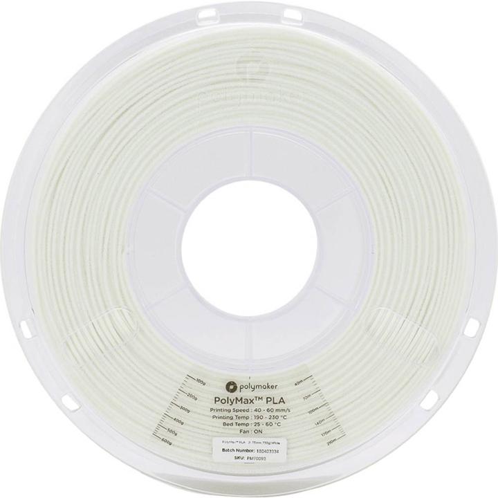 Actual product image Polymaker PolyMax PLA V2 - White- 1.75mm (PLA, 1.75 mm, 750 g, White)