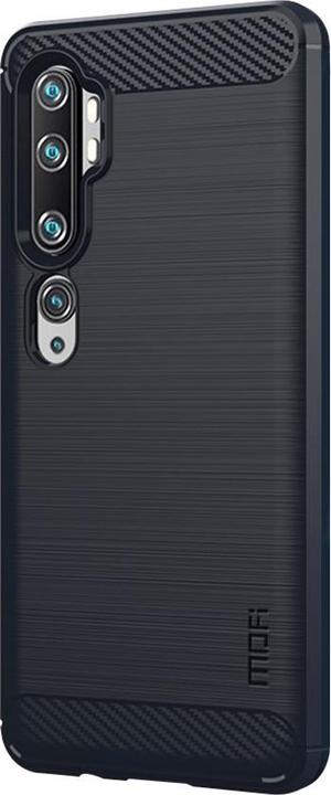 Image du produit Cover-Discount Xiaomi Mi Note 10 Pro - Housse métallique en caoutchouc aspect carbone bleu foncé (Mi Note 10 Pro)