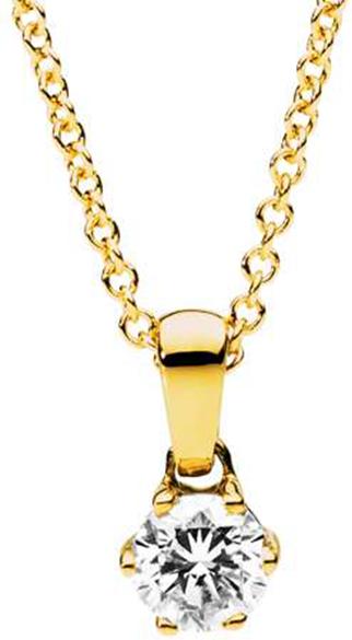 Natsumi Schmuck Anhänger Diamant Gelbgold 18K/750 0.10 ct H si (750/18 K Gelbgold)