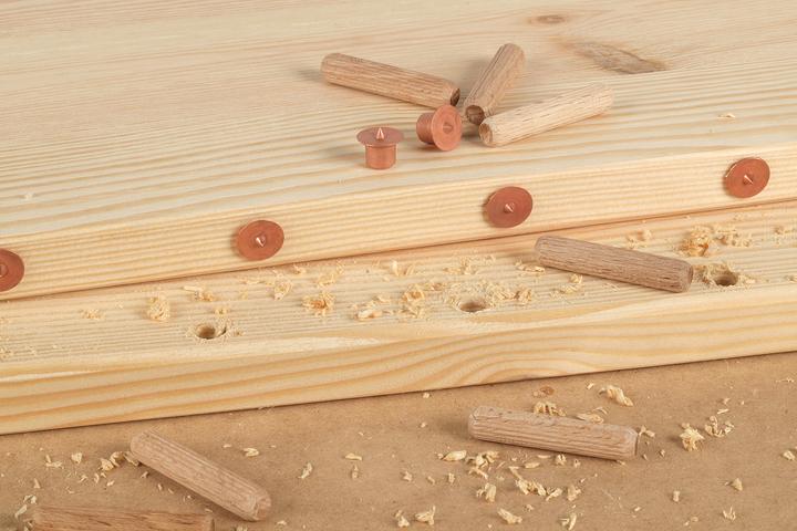 Produktbild wolfcraft 4 Dübelfixe – Dübel-Markierspitzen, Ø 8 mm (4 Stk.)