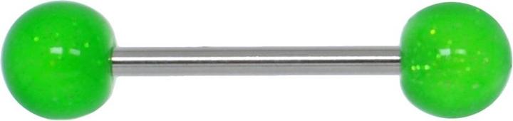 Actual product image Bijouteria Tongue piercing (Plexiglass, Surgical steel 316L)