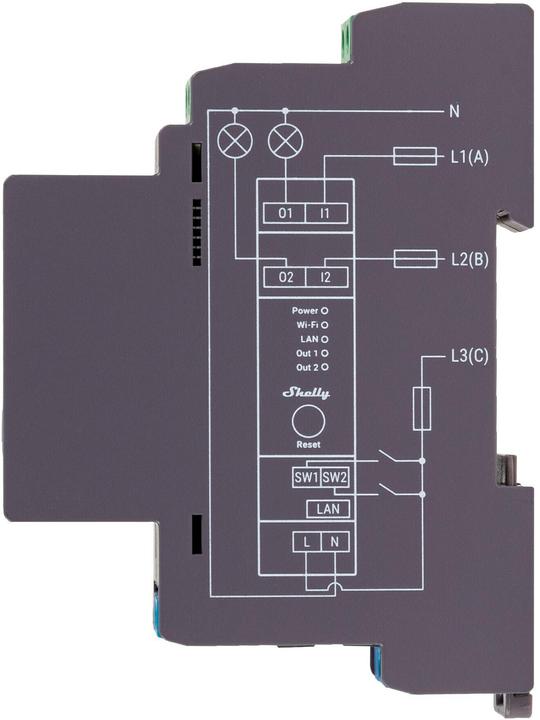 Immagine prodotto Shelly Pro 2 (Attuatore dell'interruttore)