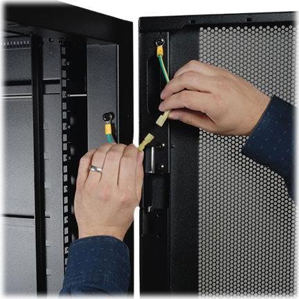 Actual product image Eaton 42U SmartRack Shallow-Depth Rack Enclosure Cabinet with doors & side panels (42 RU, 19 inch rack)