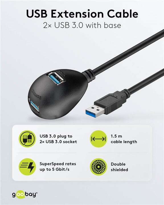 Produktbild Goobay USB A – USB A (1.50 m, USB 3.0)