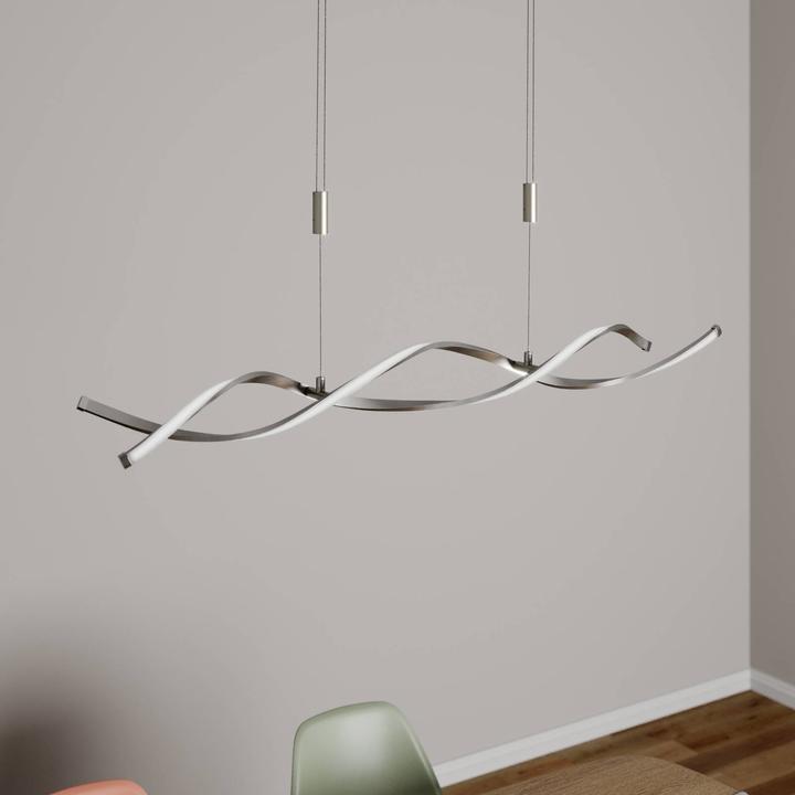 Immagine prodotto Lindby Lampada a sospensione Auron, nichel/bianco (1440 lm)